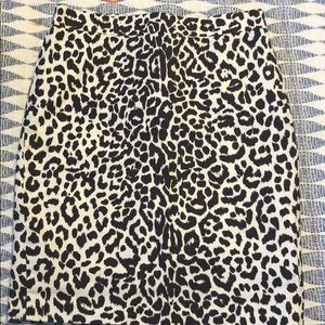 J. Crew Factory leopard pencil skirt